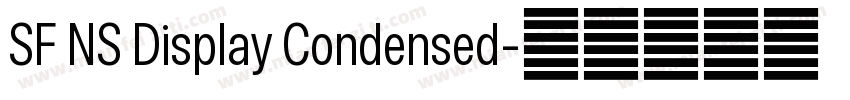 SF NS Display Condensed字体转换